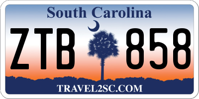 SC license plate ZTB858