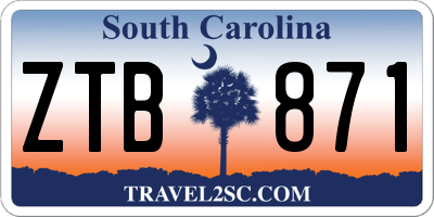 SC license plate ZTB871