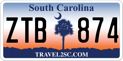 SC license plate ZTB874