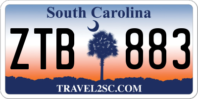 SC license plate ZTB883