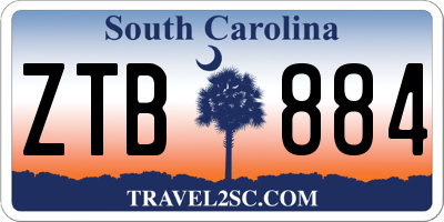 SC license plate ZTB884