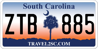 SC license plate ZTB885