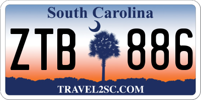 SC license plate ZTB886