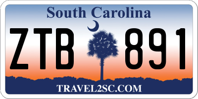 SC license plate ZTB891