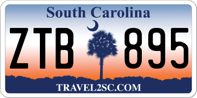 SC license plate ZTB895