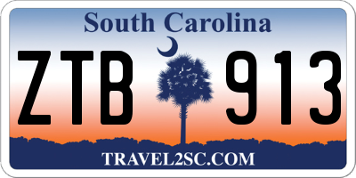 SC license plate ZTB913