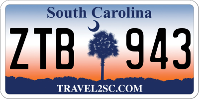 SC license plate ZTB943
