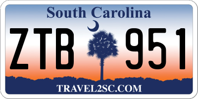 SC license plate ZTB951