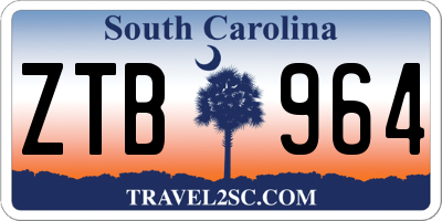 SC license plate ZTB964