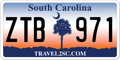 SC license plate ZTB971