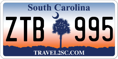SC license plate ZTB995