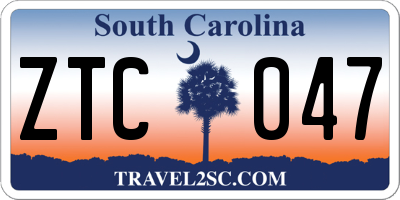 SC license plate ZTC047