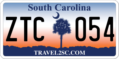 SC license plate ZTC054