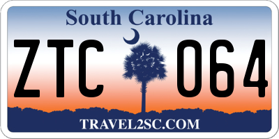 SC license plate ZTC064
