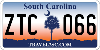 SC license plate ZTC066