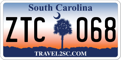SC license plate ZTC068