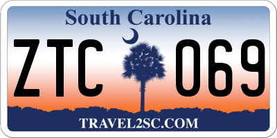 SC license plate ZTC069