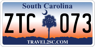 SC license plate ZTC073