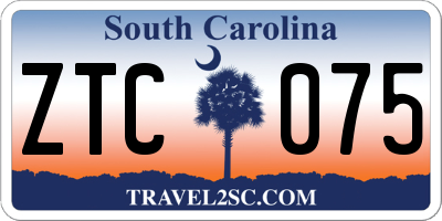 SC license plate ZTC075