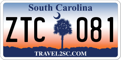 SC license plate ZTC081