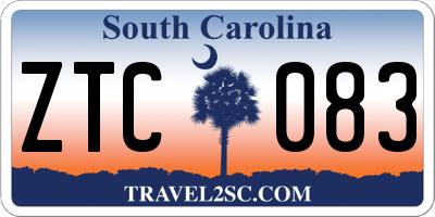 SC license plate ZTC083
