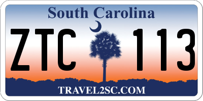 SC license plate ZTC113