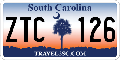 SC license plate ZTC126