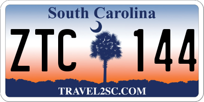 SC license plate ZTC144