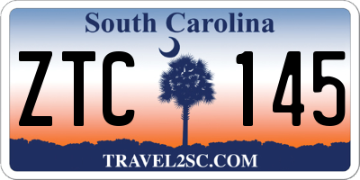 SC license plate ZTC145