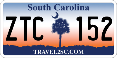 SC license plate ZTC152