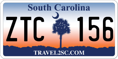 SC license plate ZTC156