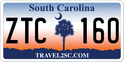 SC license plate ZTC160