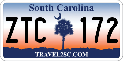 SC license plate ZTC172
