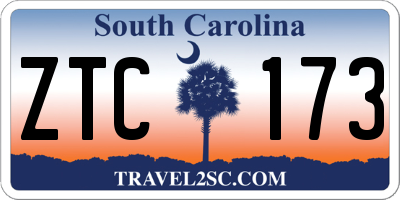 SC license plate ZTC173