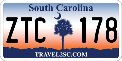 SC license plate ZTC178