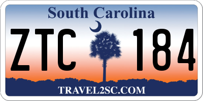 SC license plate ZTC184
