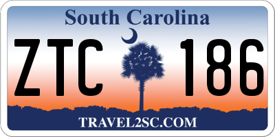 SC license plate ZTC186