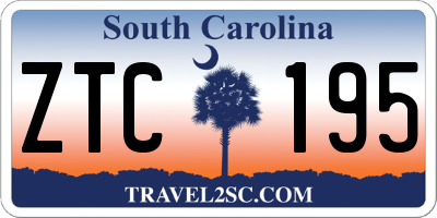 SC license plate ZTC195