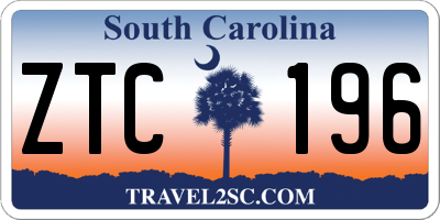 SC license plate ZTC196