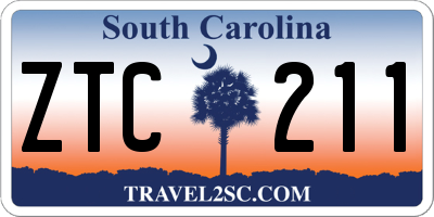 SC license plate ZTC211