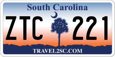 SC license plate ZTC221