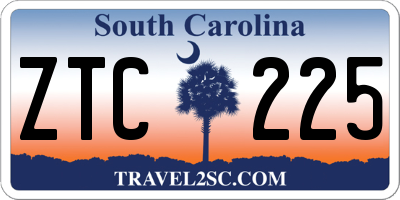 SC license plate ZTC225