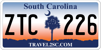 SC license plate ZTC226