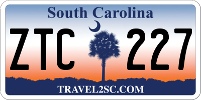 SC license plate ZTC227