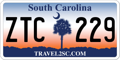 SC license plate ZTC229