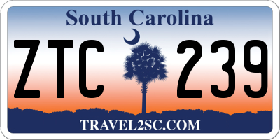 SC license plate ZTC239
