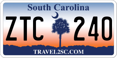 SC license plate ZTC240