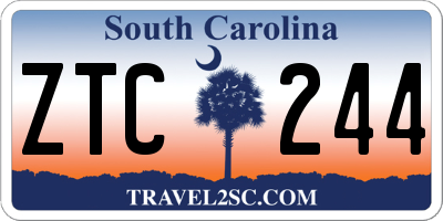 SC license plate ZTC244
