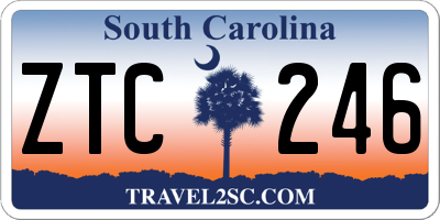 SC license plate ZTC246