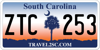 SC license plate ZTC253